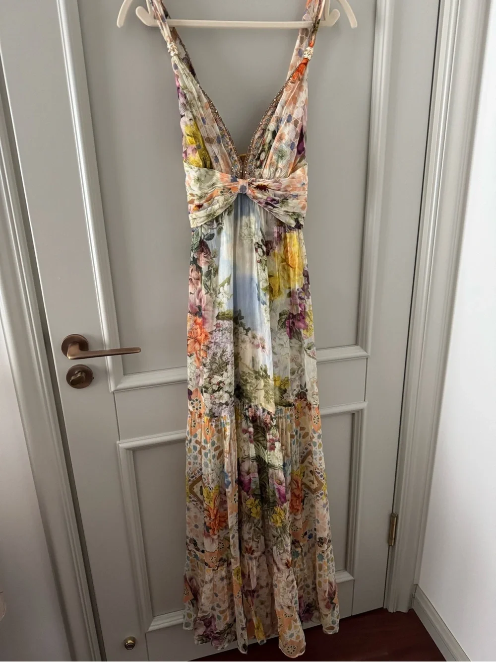 Camilla Bead Strap Gathered Panel Dress - Picture 4 of 11